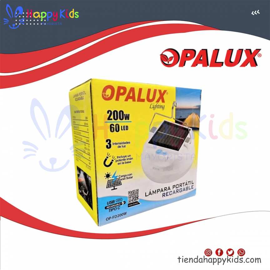 LÁMPARA PORTÁTIL RECARGABLE 200W